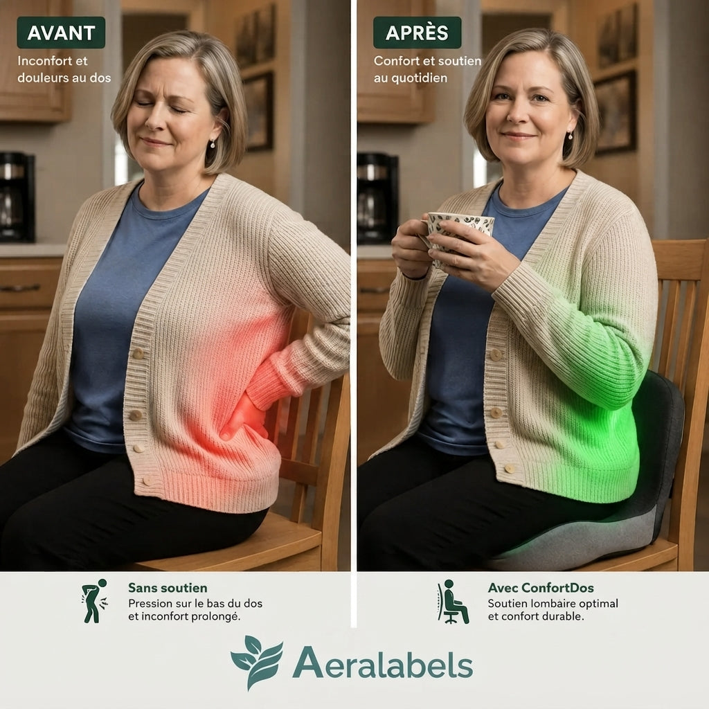 Aeralabels – Coussin Ergonomique Anti Mal de Dos